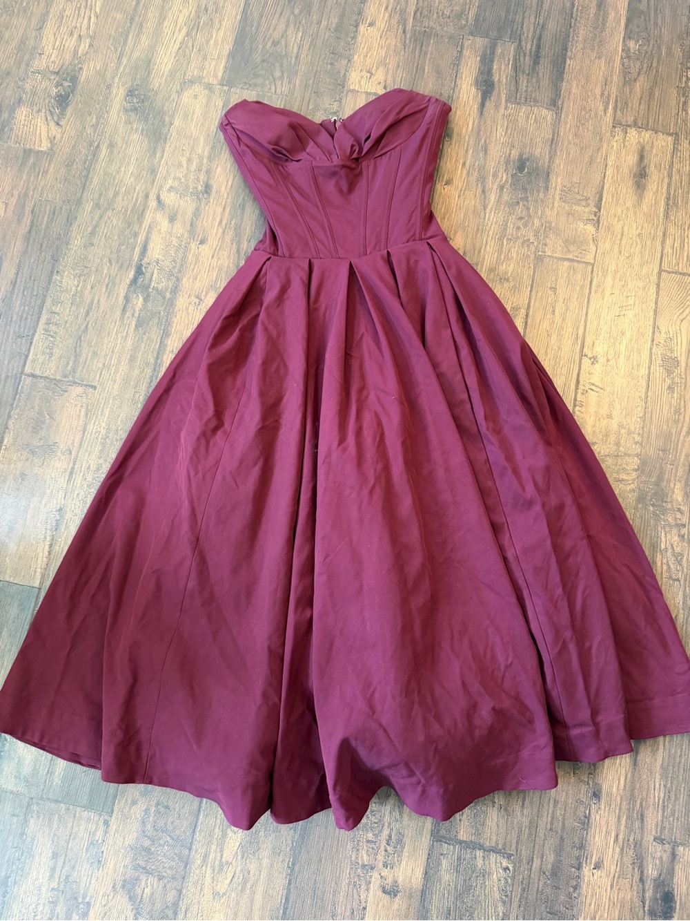 House of CB Burgundy Dress - Picture 2 of 8